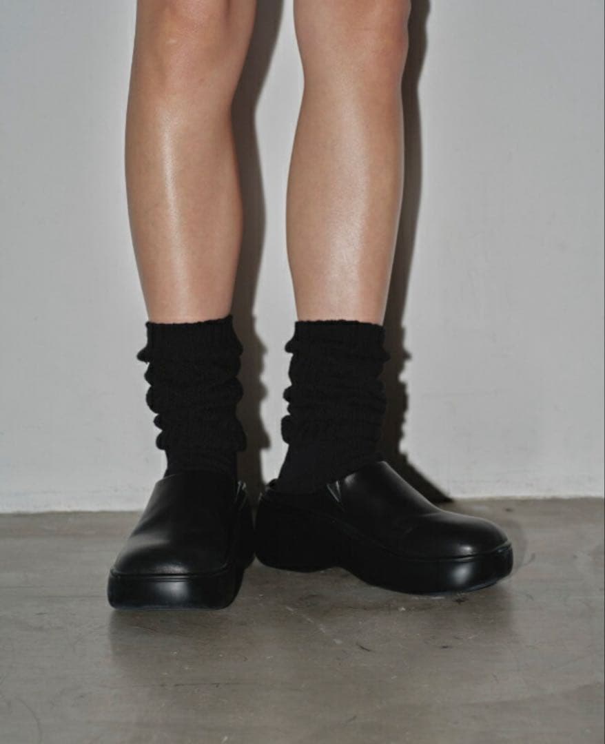 todayful Volume Sole Sabot ブラック 37