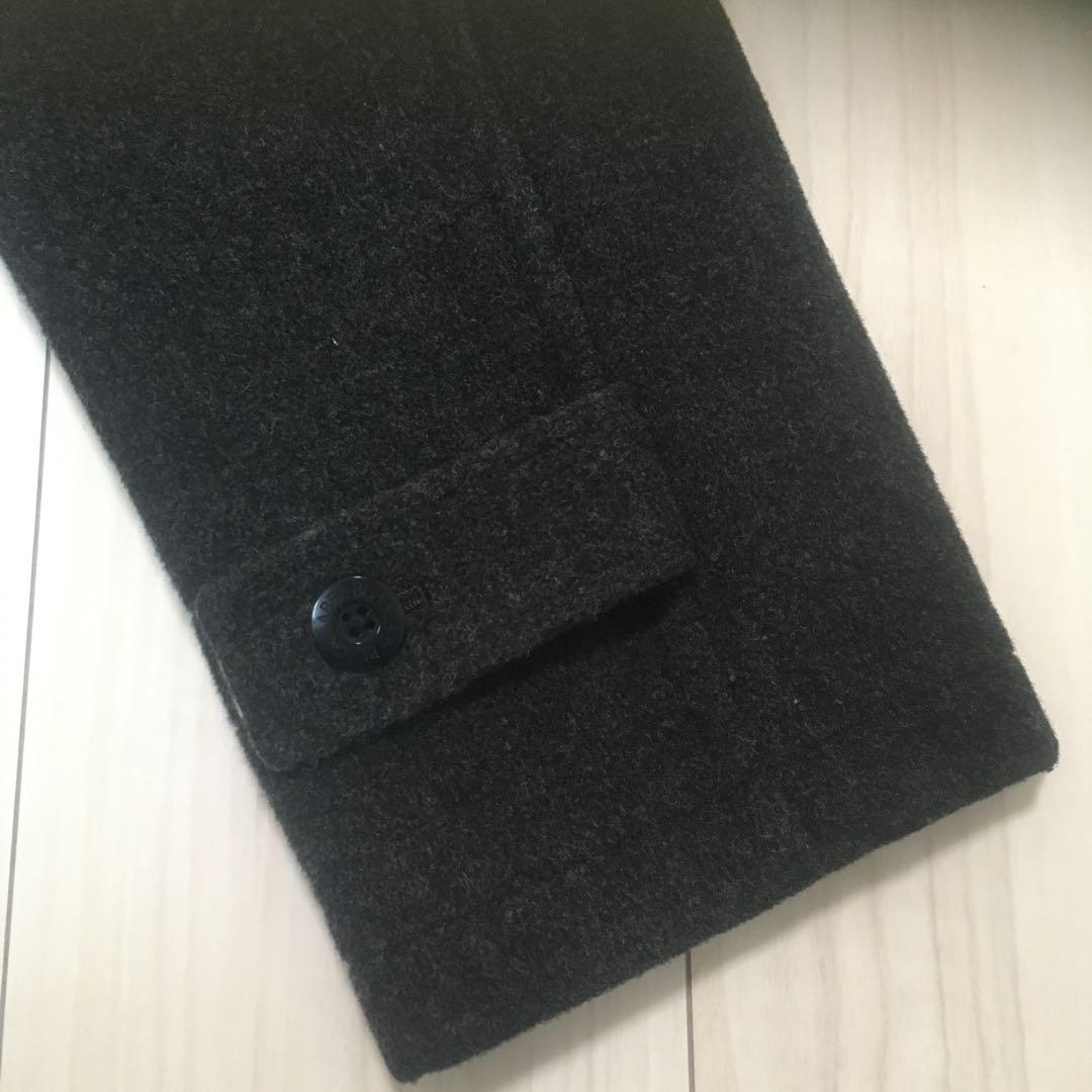 羊毛仕立て高級　BURBERRY BLACK LABEL 黒 ダッフルコート L