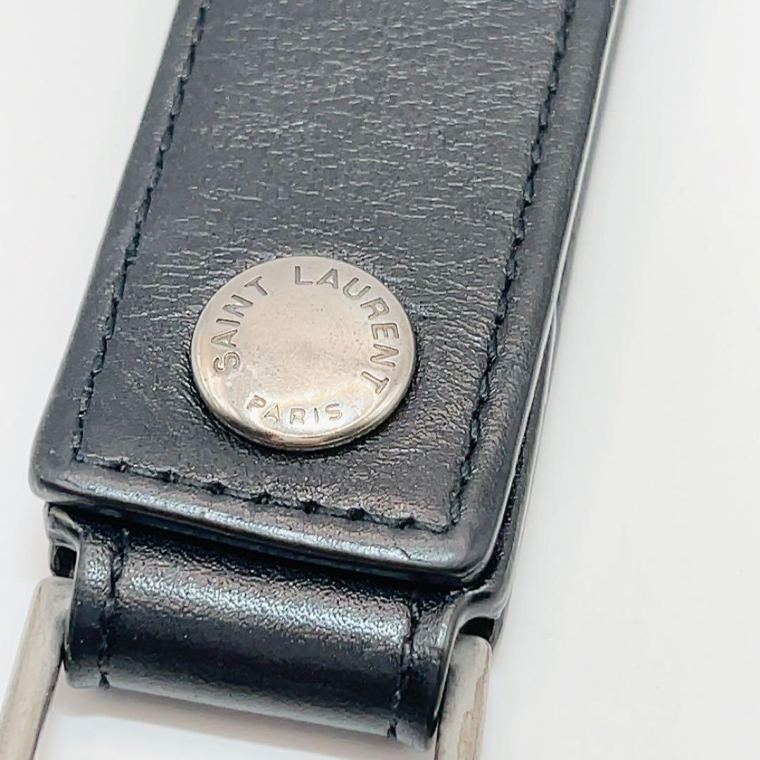 【SAINT LAURENT 】サンローラン カサンドラ ロゴキーリングブラック