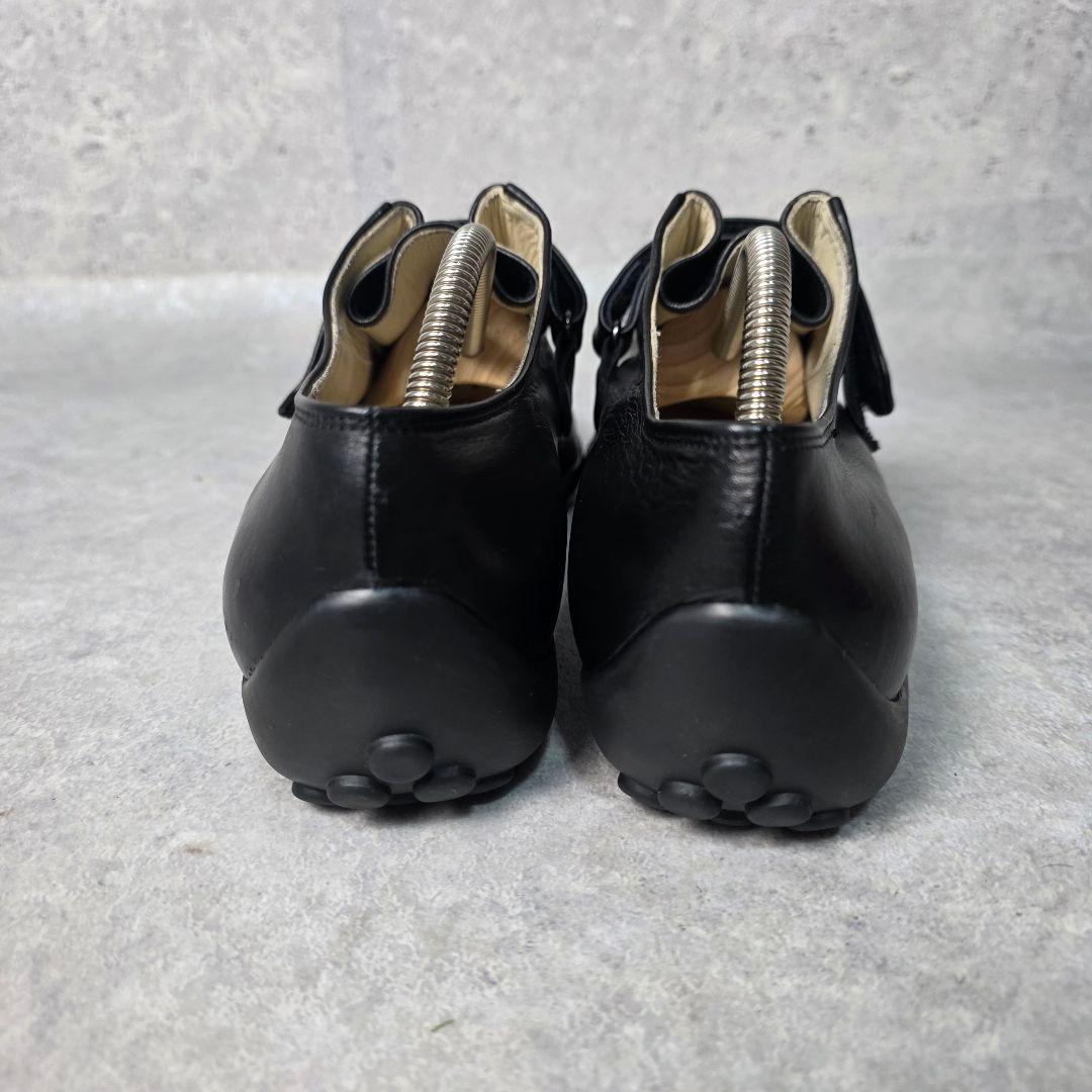 マーガレットハウエル レザー ローファー ベルト ブラック 24.5cm