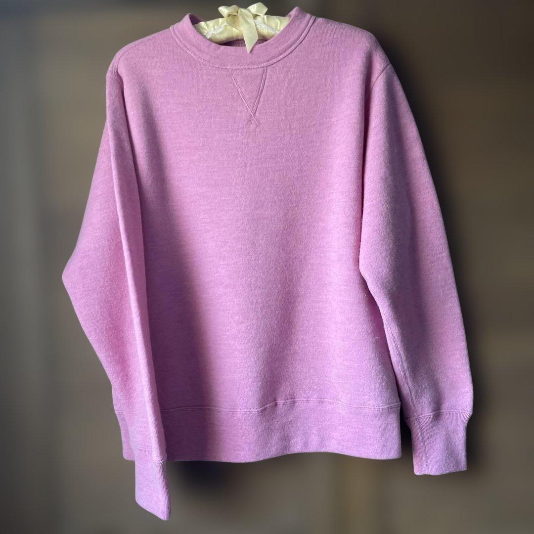 45r wool ヨコ裏毛の908スウェット　ピンク