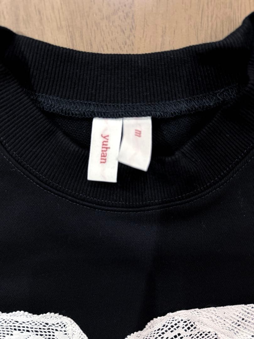 【新品未使用】Yuhan Wang lace bow sweatshirt M