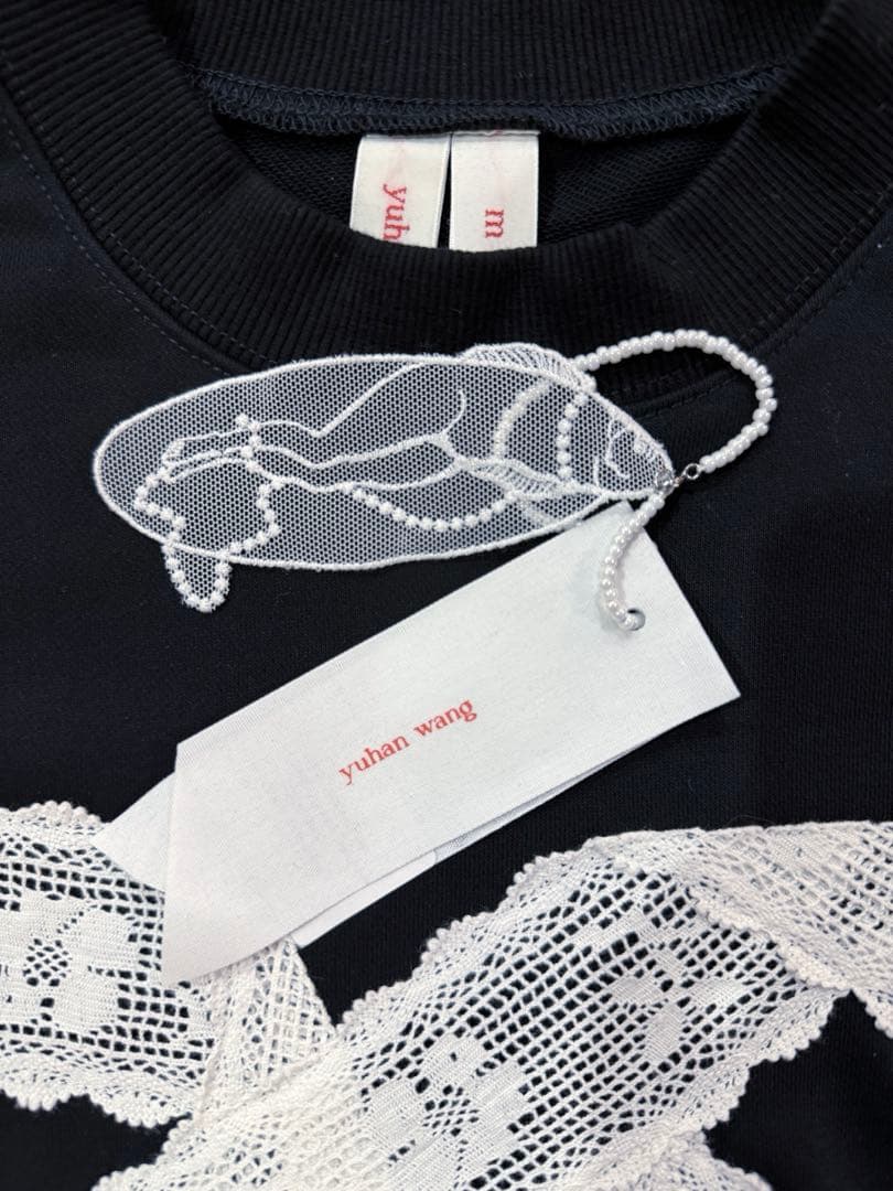 【新品未使用】Yuhan Wang lace bow sweatshirt M
