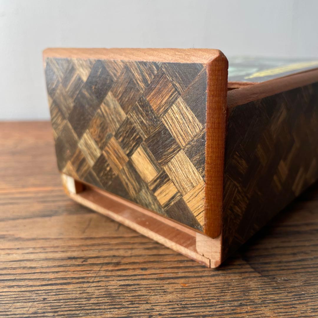 60年代ディズニー　アメリカ　ホーンテッドマンション　寄木細工　からくり仕掛け箱