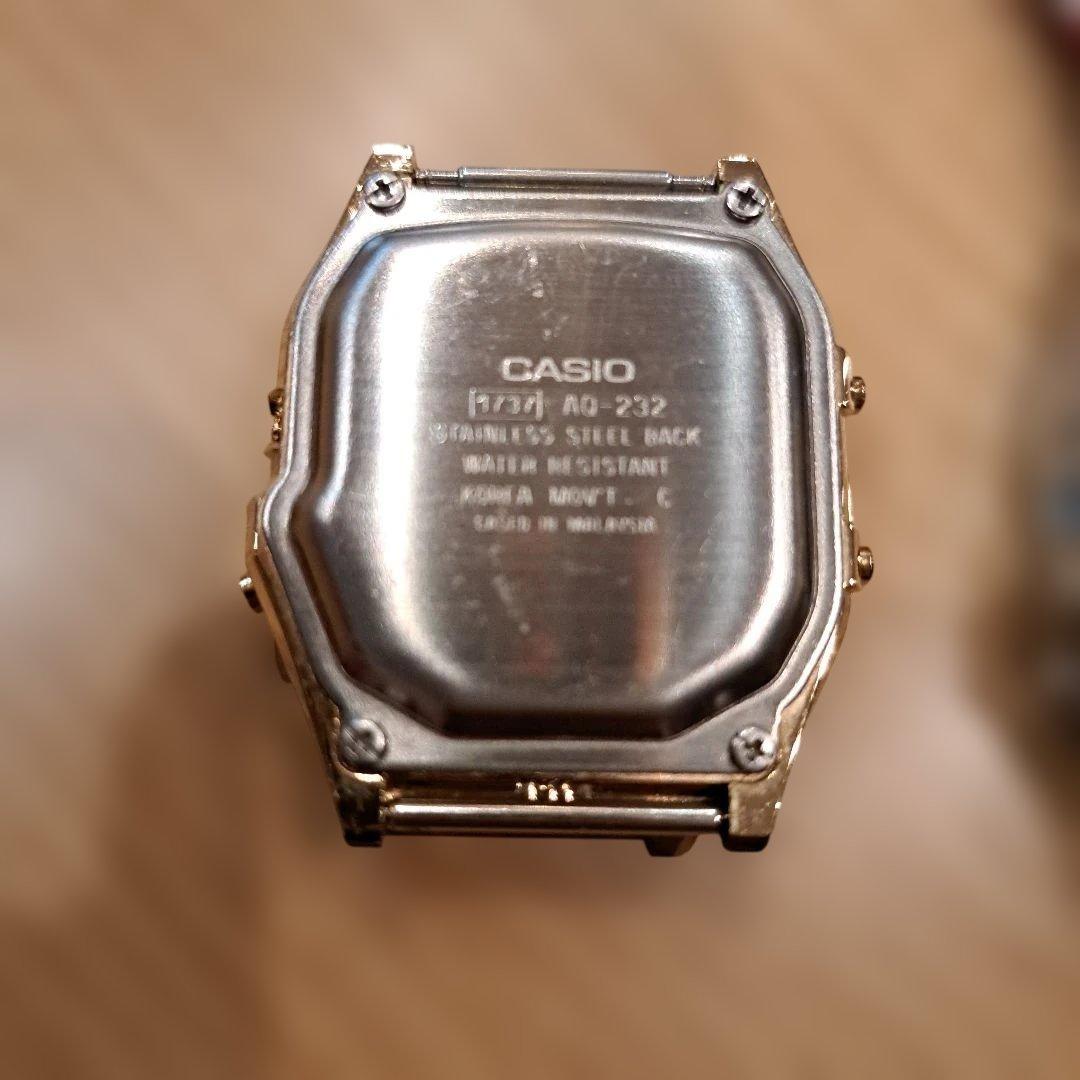 激レア　カシオ　イルミネーター　AQ-232L-7B ヴィンテージ　金銀セット