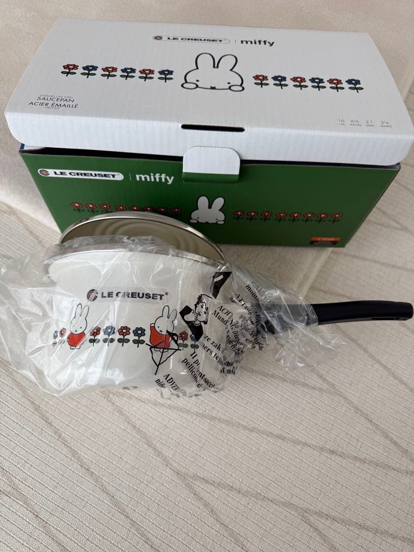 ル・クルーゼ　ミッフィー ソースパン 16cm (フラワーツマミ） ガス　IH