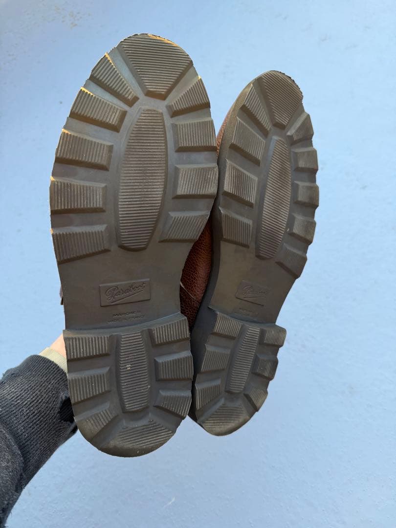 【未使用】 パラブーツ ウィリアム ダブルモンクシューズ UK8 ブラウン