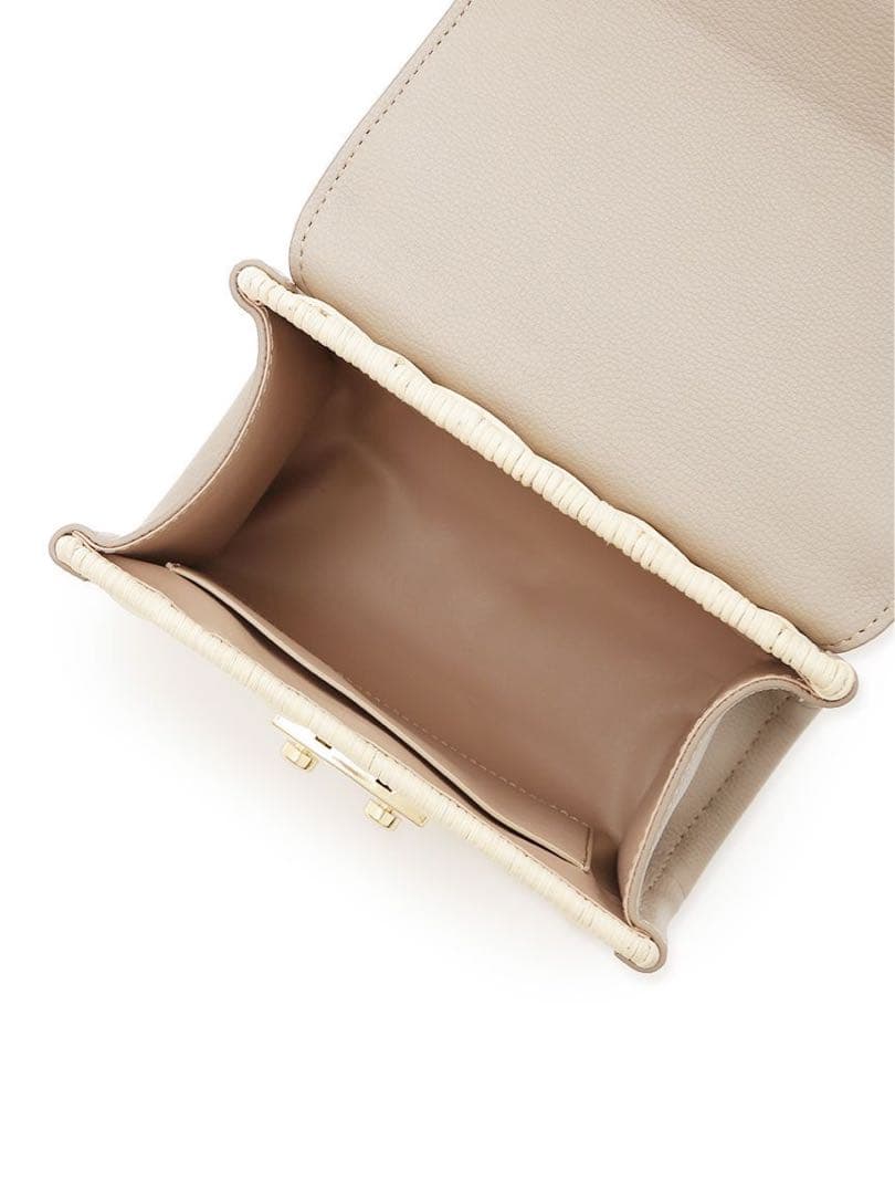 celford ラタンミックスミニバッグ　白