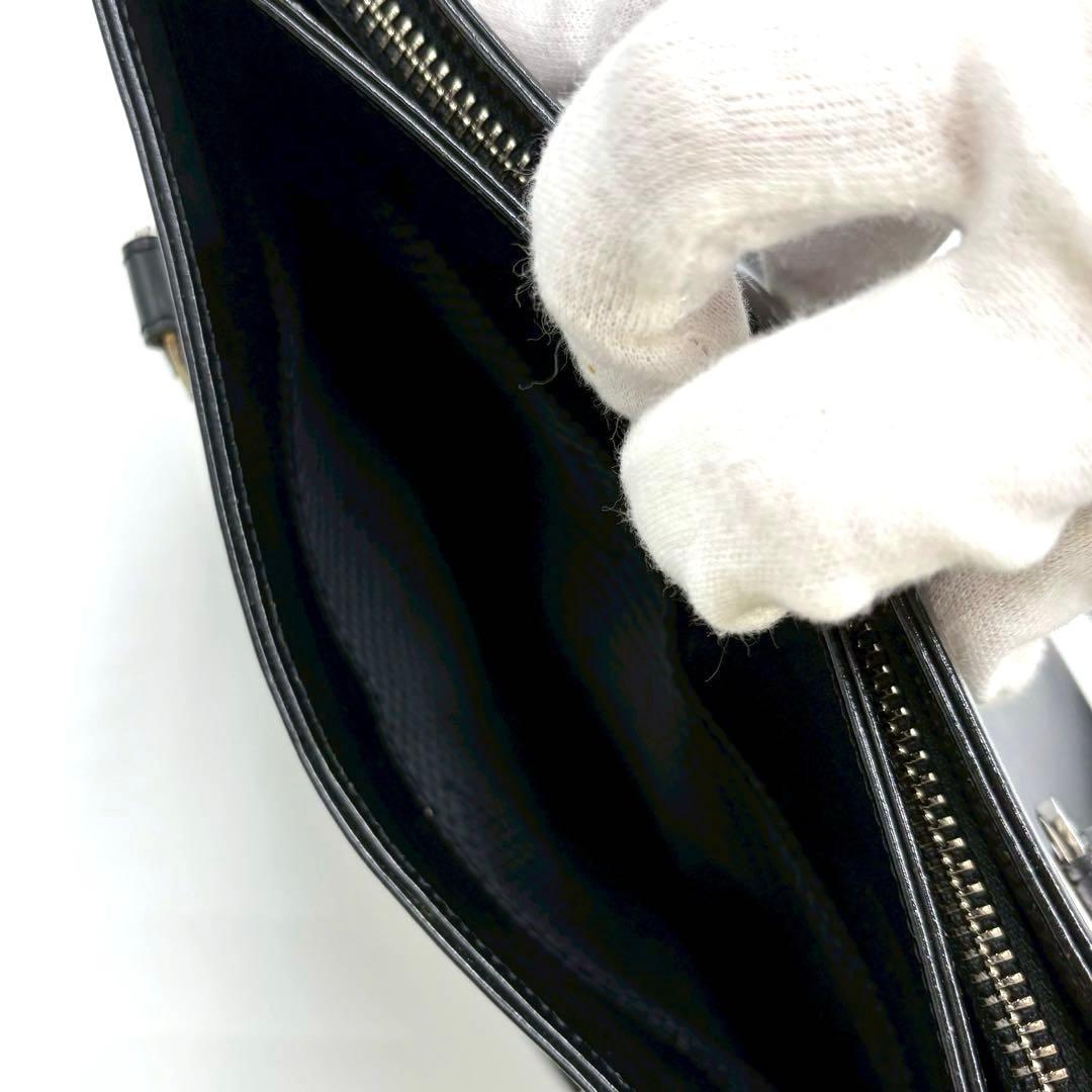 【美品】 WAKO ワコウ ハンドバッグ ブラック ハンドバッグ ロゴ