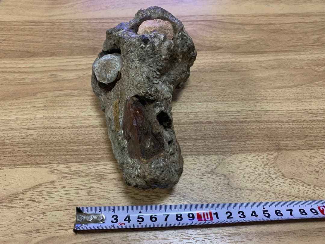 天然石 算盤玉石2個　台座付き