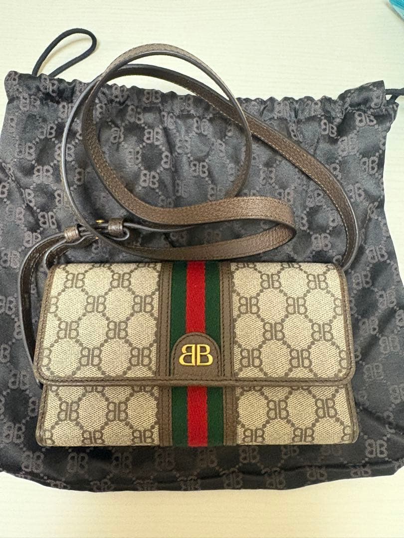 バレンシアガ ショルダーウォレット BALENCIAGA GUCCIコラボ