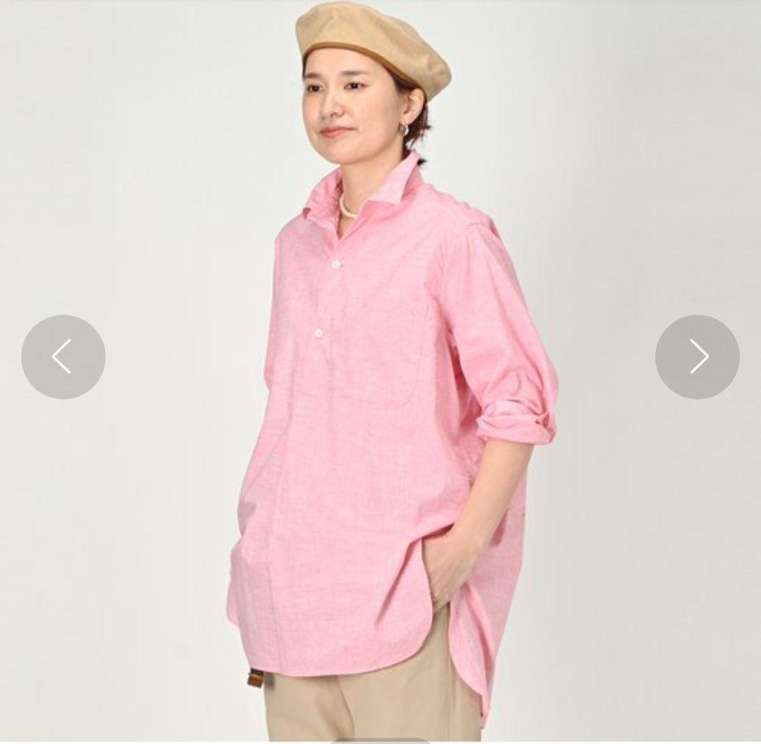 美品❁45R ハケ目の908グランパプルシャツ 45rpm ピンク ユニセックス