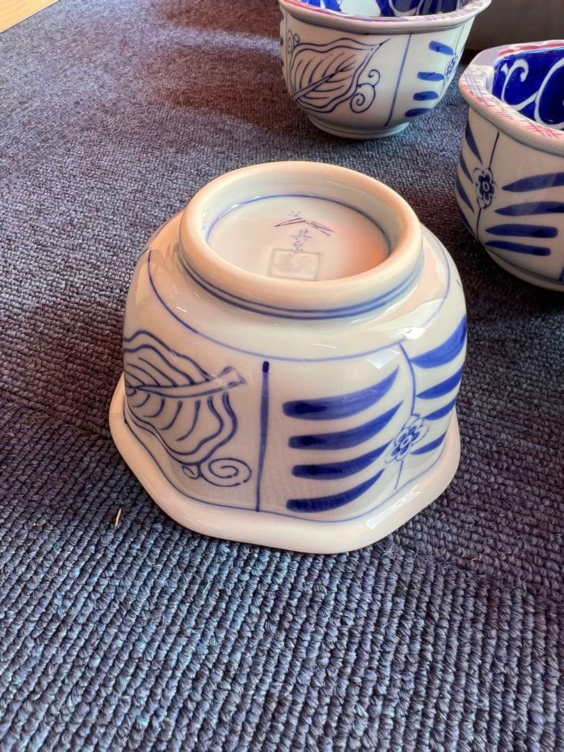 812 其泉　八角鉢　5客　未使用