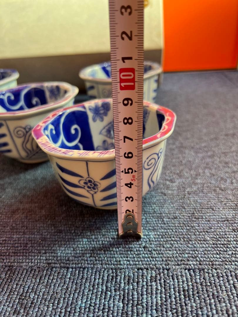 812 其泉　八角鉢　5客　未使用