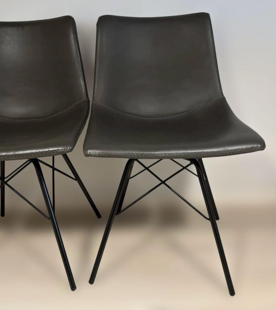 本革調のダイニングチェア2脚セットor 4脚セット