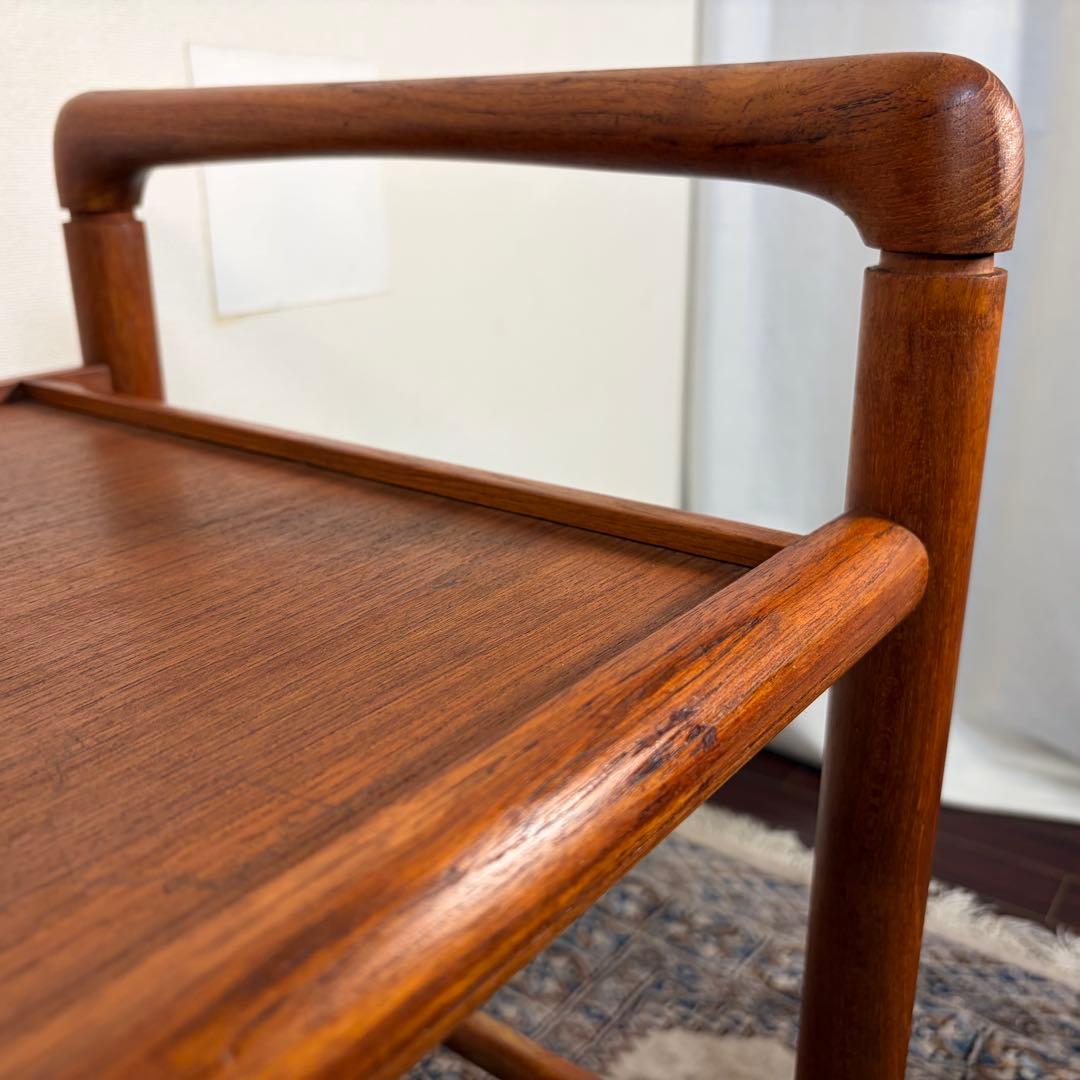 デンマーク チーク材 トロリー ワゴン ヴィンテージ 北欧 サイドテーブル ②