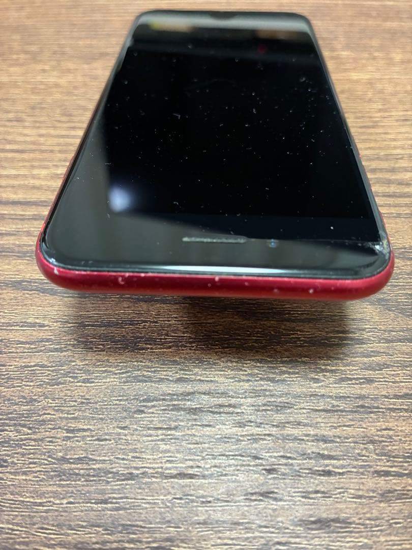 iPhone SE2 レッド 128G 画面割れ有り バッテリー非正規品