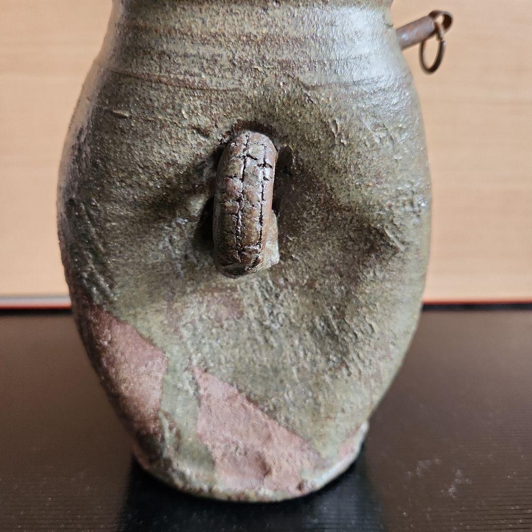 古唐津叩き掛花入れ