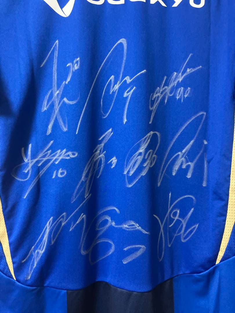 ゼルビア サッカー　ユニフォーム　XL サイン付き　オーセンティック