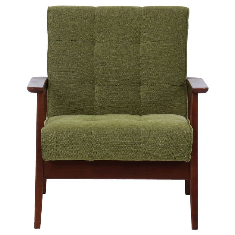 《新品・送料無料》ファブリックソファー フレンズ　1P　グリーン