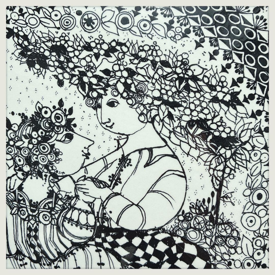 BJORNWIINBLAD 壁掛プレート春35cm NYMOLLE窯ヴィンテージ