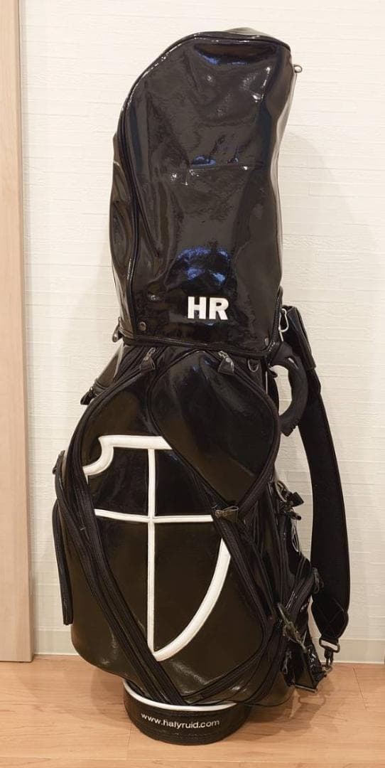 HALYRUID キャディバッグ エナメル ブラック 10型