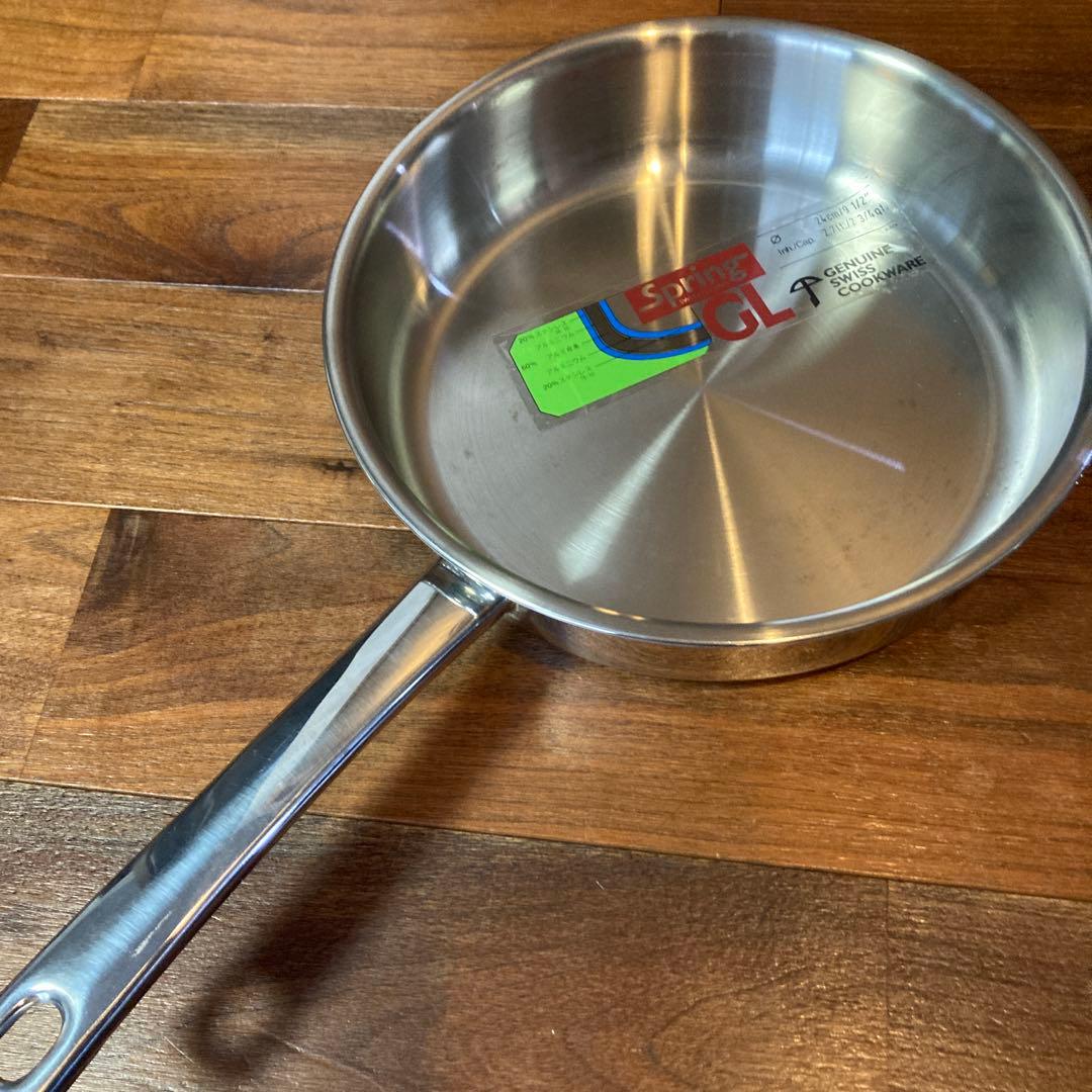 新品未使用✨️ スイス製 Spring スプリング社 ソテーパン　蓋つき　24cm