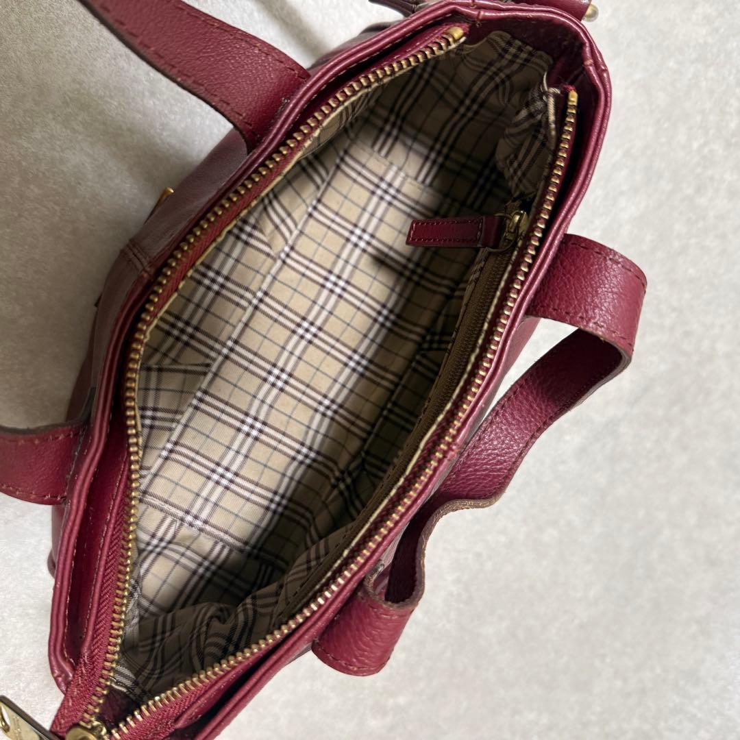 【バーバリーブルーレーベル】2wayショルダーバッグ　ゴールドロゴ　ノバチェック