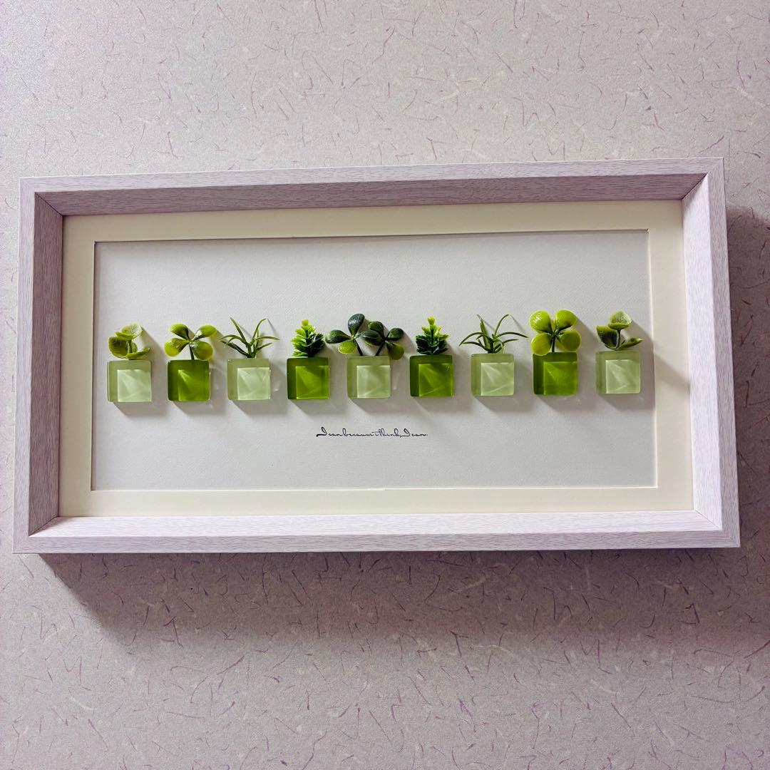 アートグリーンパネル トイレ 玄関 インテリア雑貨 壁掛け 置物 北欧 観葉植物