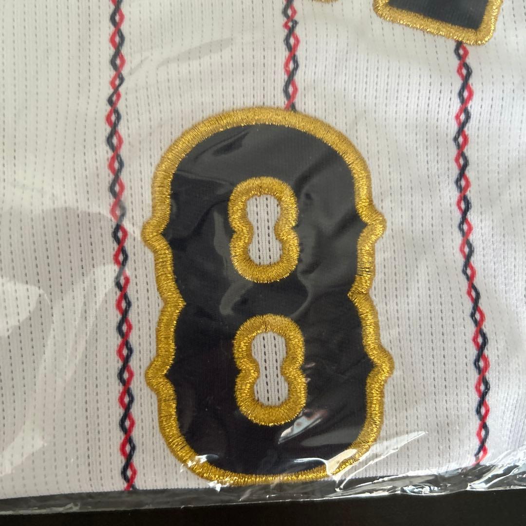 WBC2026【刺繡】#8 阪神 佐藤輝選手レプリカユニホーム（ホーム）パンフ付