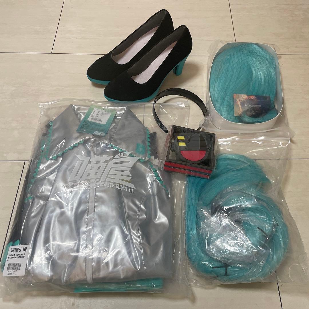 桜*様 VOCALOID 初音ミク 通常コスプレ衣装+ウィッグ+靴 フルセット