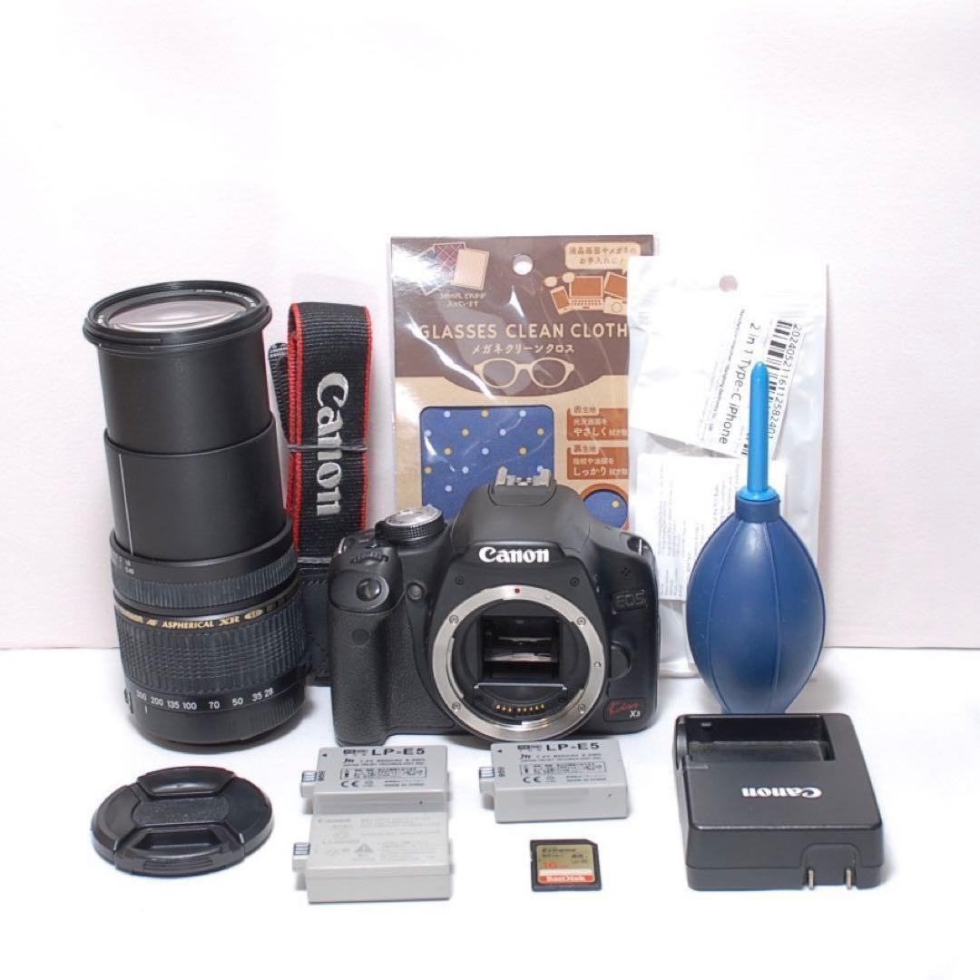 ✨長時間の撮影も安心✨CANON KISS X3✨シングルレンズ✨高倍率レンズ