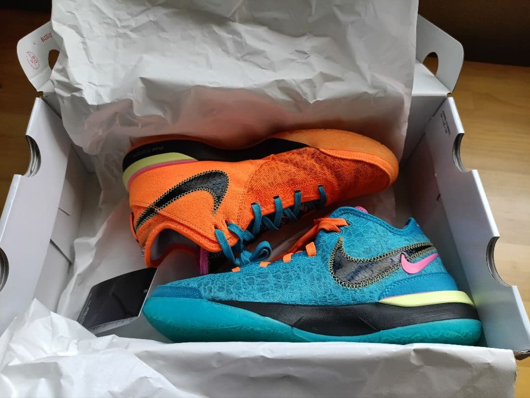 Nike バスケットボールシューズ オレンジ/ブルー　レブロン