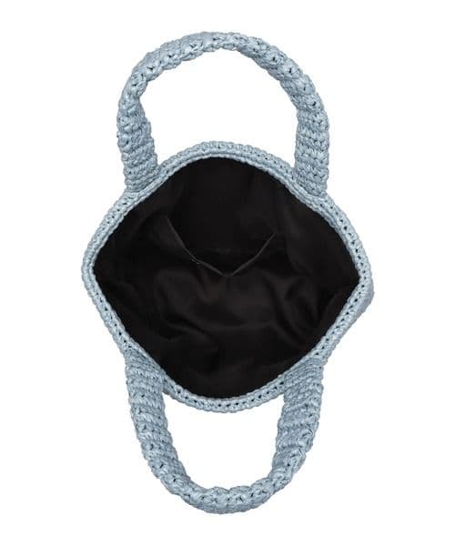 マリークワント:カゴバッグクロッシェラフィアライク トート