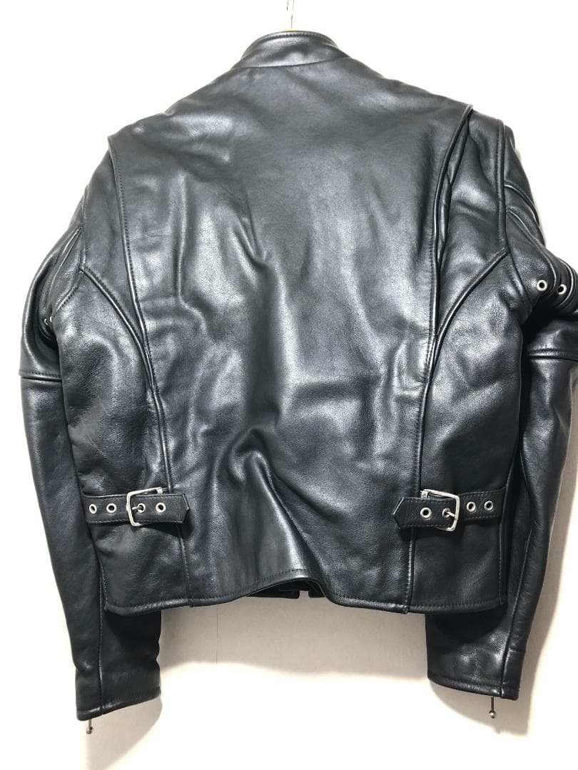 032050 Blue Cross レザー ジャケット 38 ブラック