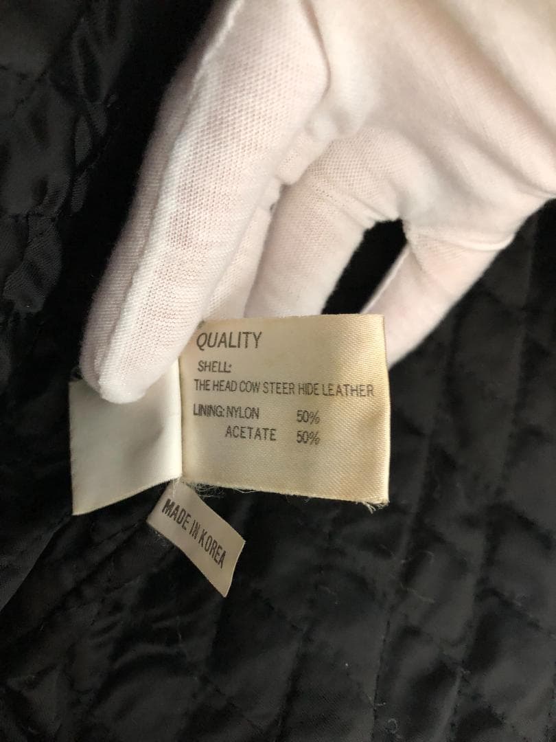 032050 Blue Cross レザー ジャケット 38 ブラック