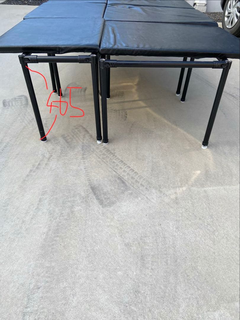 車中泊ベッド　イレクターパイプ