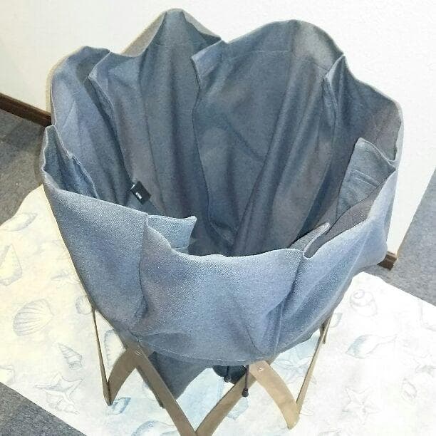 &More 二個セット ランドリーバスケット モダン 収縮