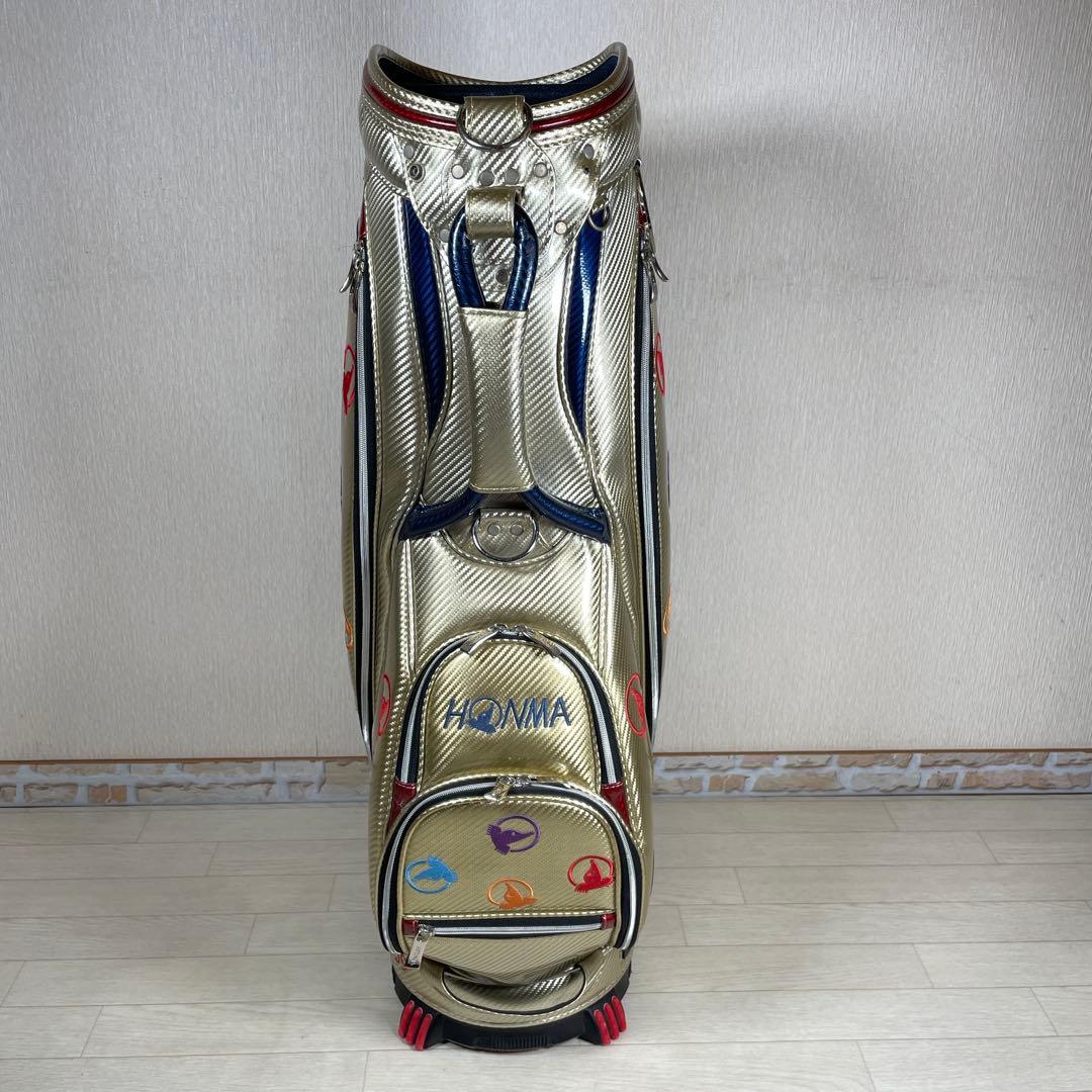 希少品　HONMA ホンマ キャディバッグ　ゴルフバッグ　モグラ刺繍　フード無し