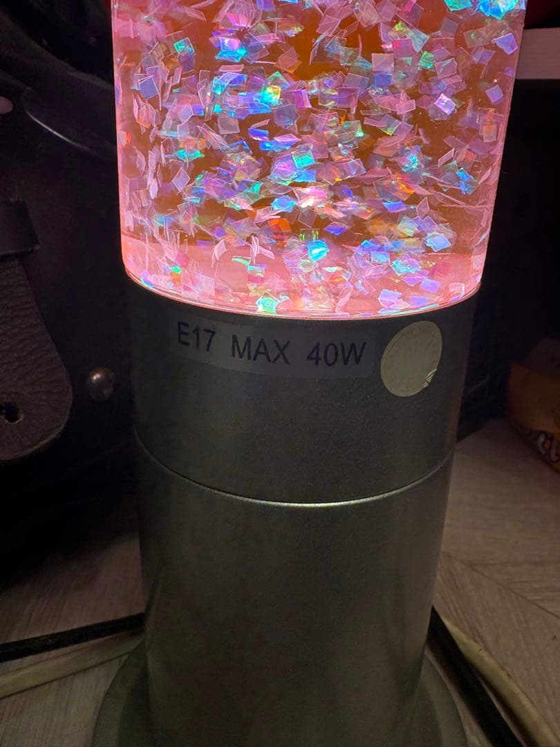 ラバランプ シルバー 約43cm レトロ