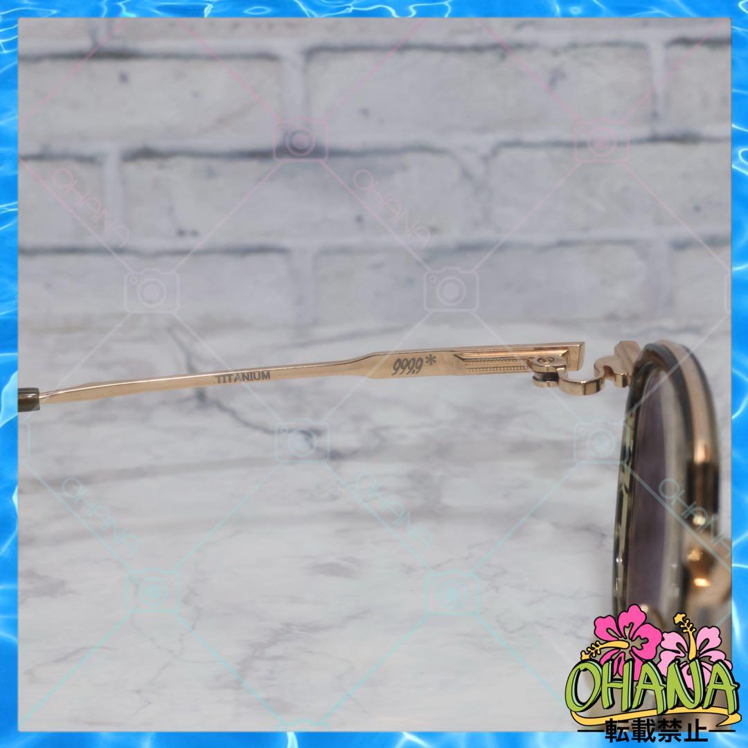 999.9／フォーナインズ M-43 ダークオリーブササ × ゴールド 眼鏡