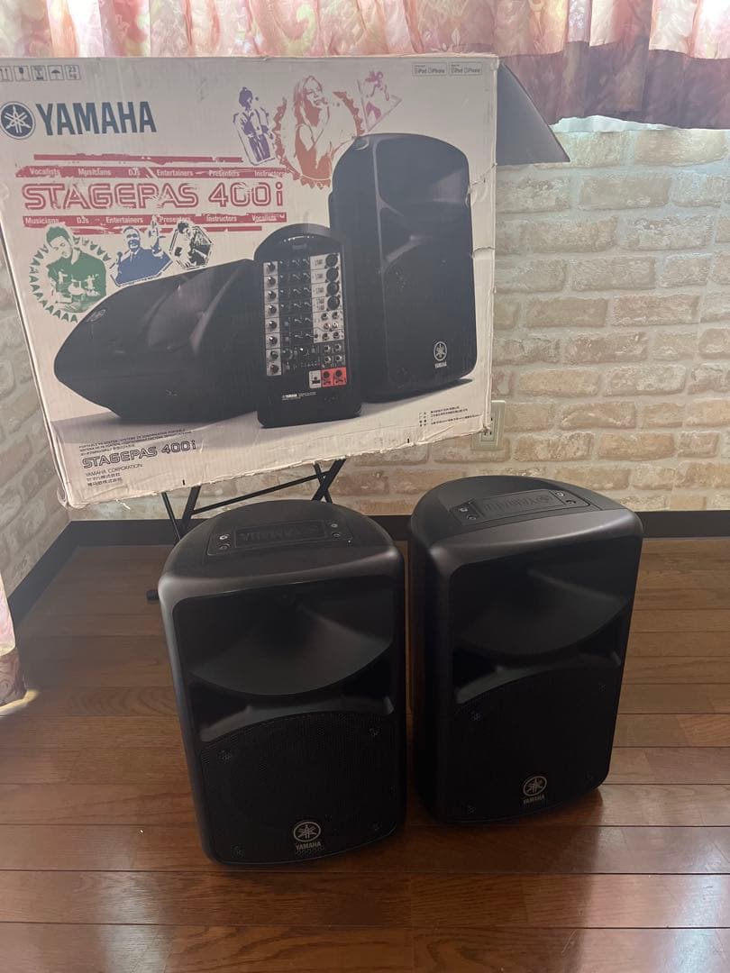 YAMAHA ヤマハ ポータブルPAシステムSTAGEPAS400i スタンド付