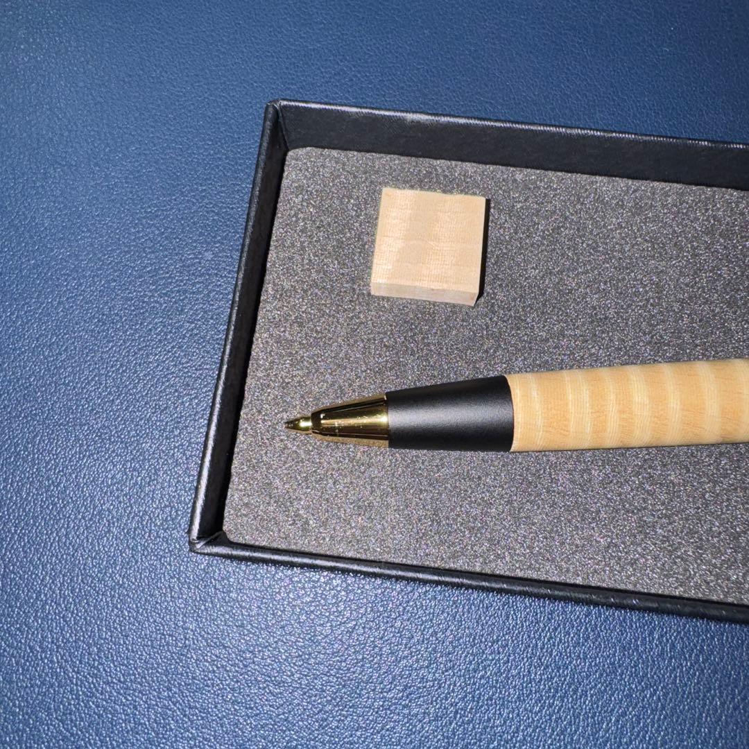 野原工芸　栃縮杢シャーペン　旧型固定式口金　開封済み未使用