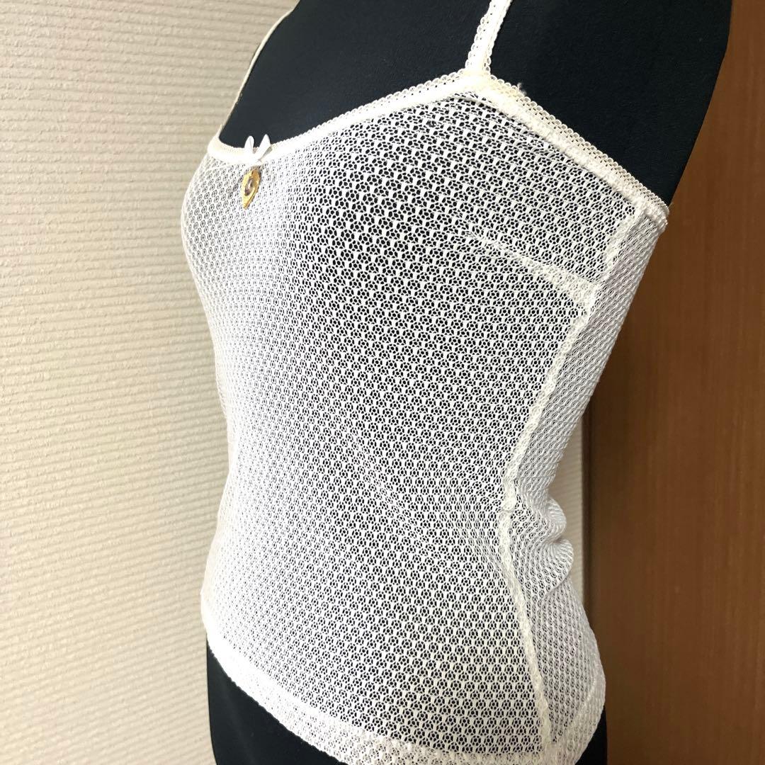 ドルチェ&ガッバーナ　D&G ホワイト メッシュ キャミソール Sサイズ