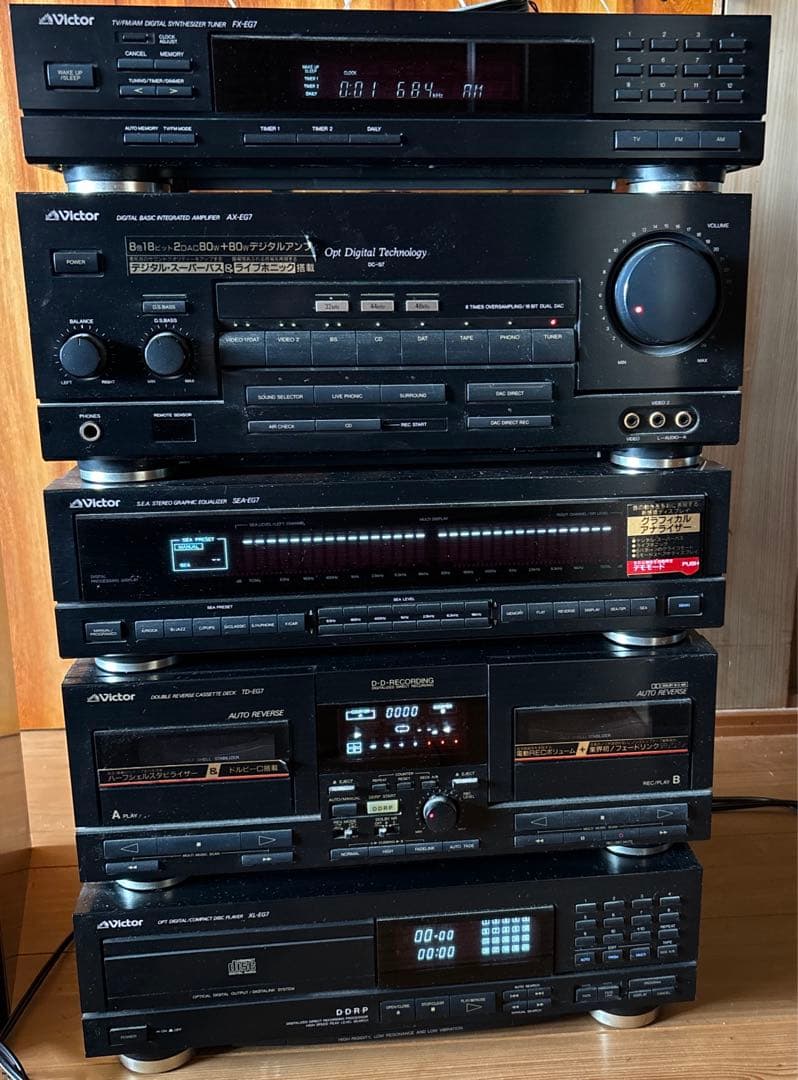 Victor コンポ CDプレーヤー カセットデッキ