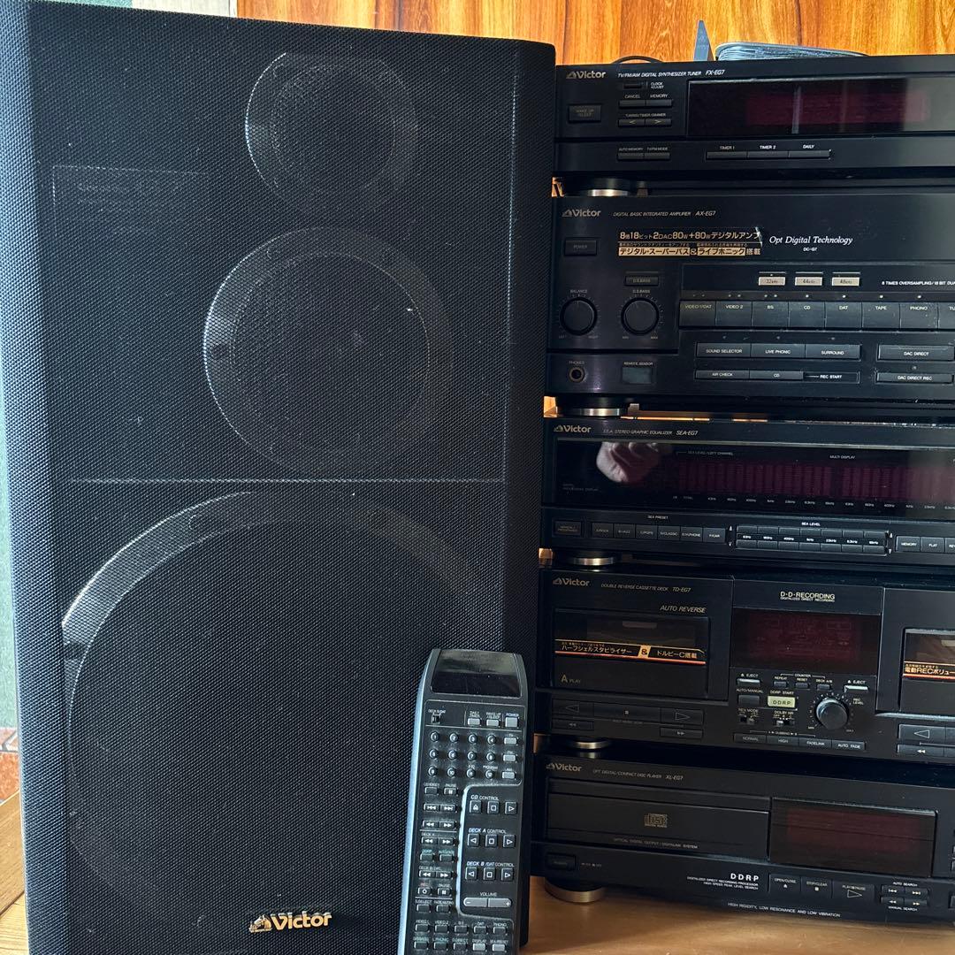 Victor コンポ CDプレーヤー カセットデッキ