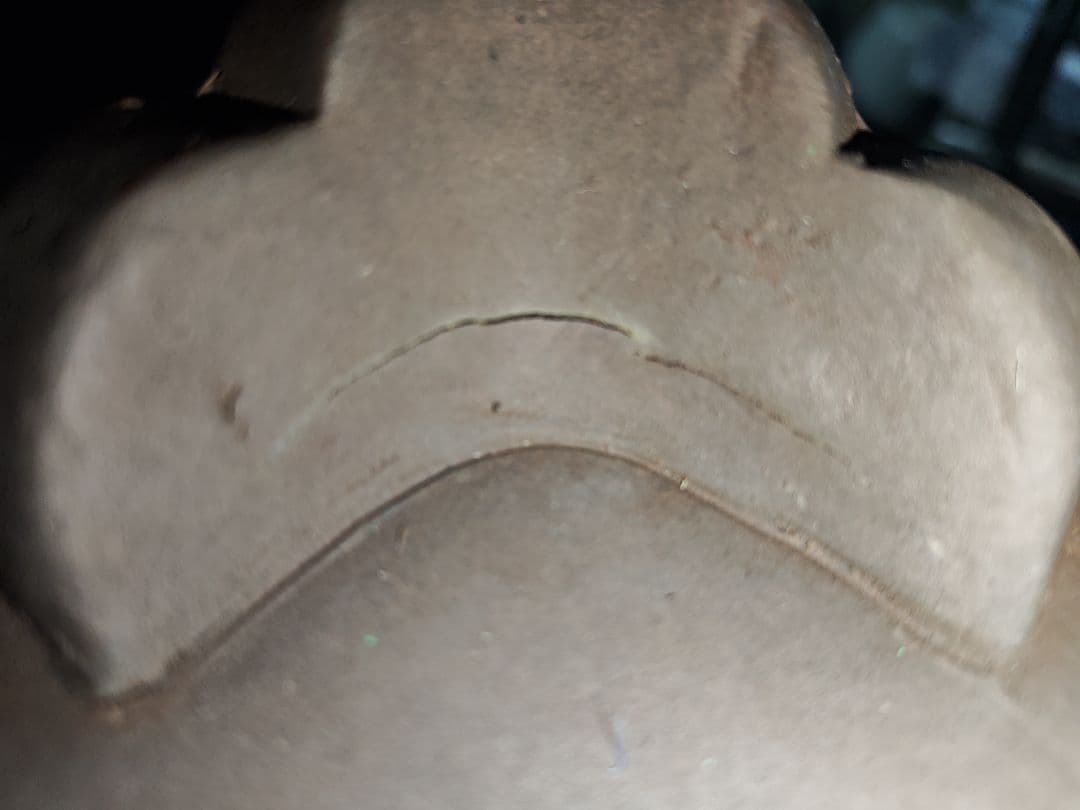 陶器製長方形盆栽鉢 ブラウン 約47cm×36cm×19.5cm　落款　太山