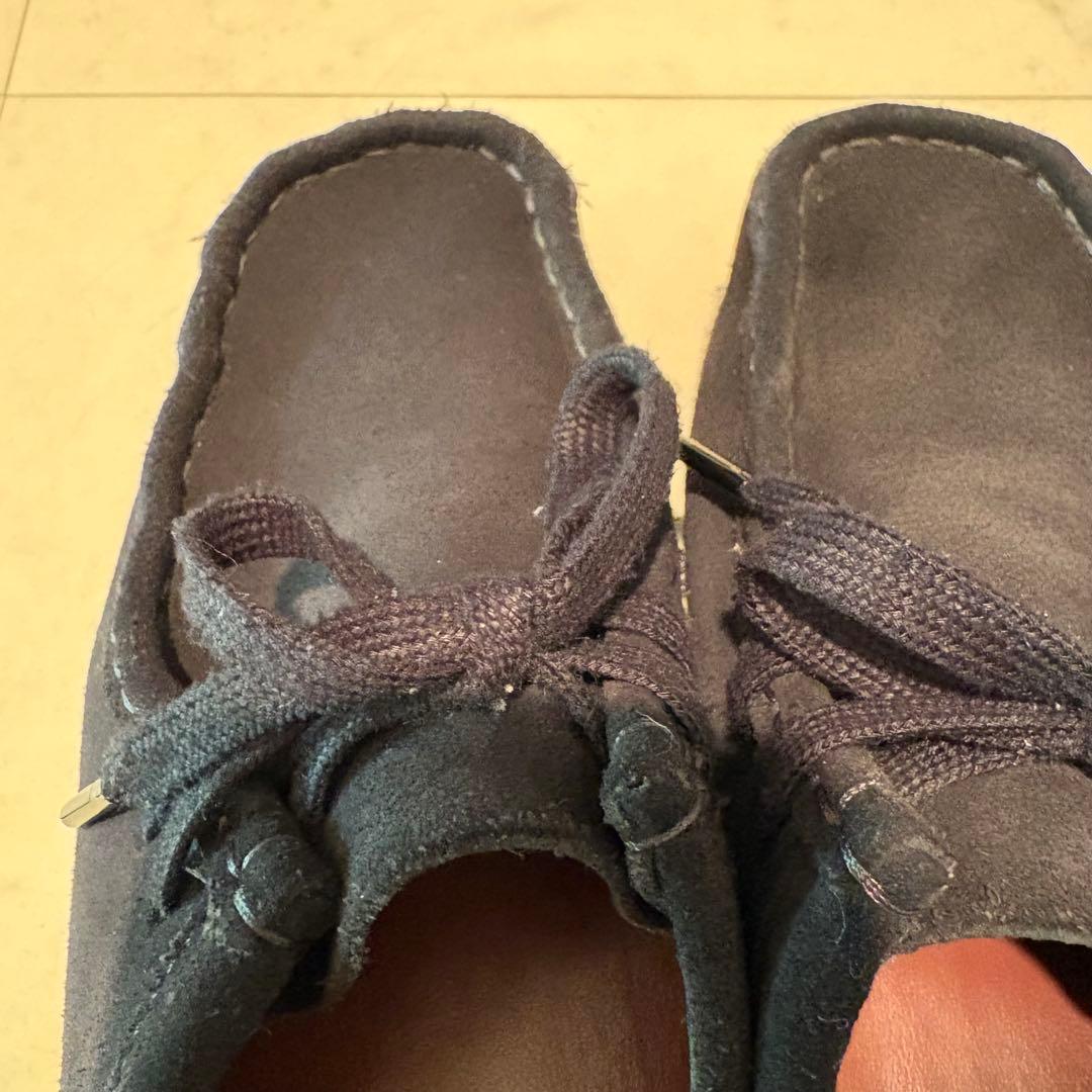 clarks クラークス　ワラビー　黒　スエード