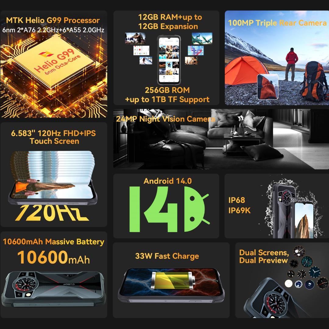 ★新品!!SIMフリー!!★CUBOT『KingKong 9』 防水防塵耐衝撃