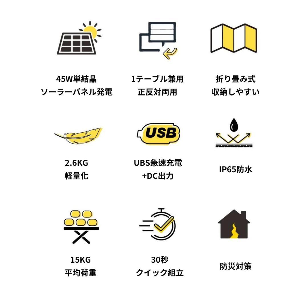 新品ソーラーパネル付きアドベンチャーテーブル【EMRS45】防水